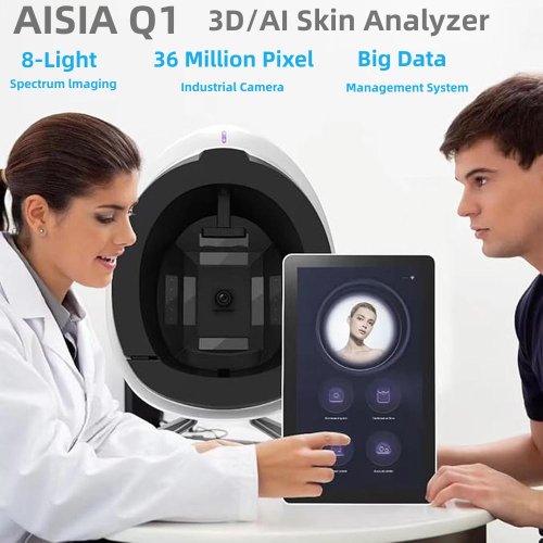Imagen de Analizador Facial 3D con IA Aisia Q1: Diagnóstico Profesional de Piel en 8 Espectros para Salones de Belleza
