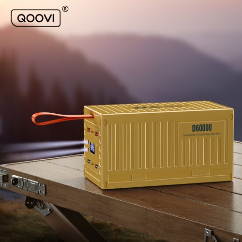 Imagen de Powerbank Qoovi de 60000 mAh con Carga Rápida PD y QC 3.0, Banco de Energía Portátil de Alta Capacidad para iPhone, Xiaomi y Otros Dispositivos Móviles