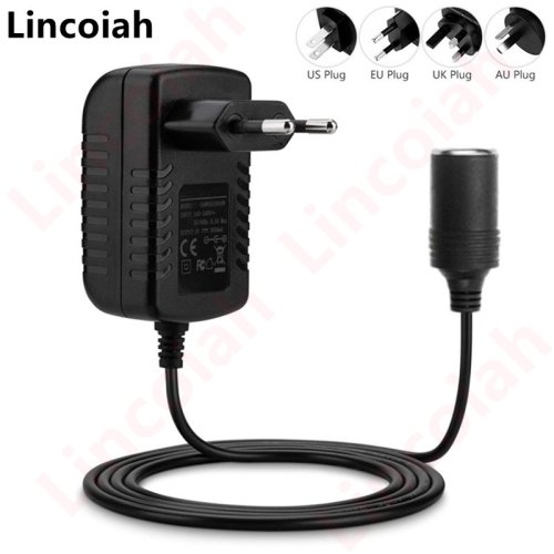Imagen de Adaptador de Corriente 220V a 12V DC 2A con Conector de Encendedor de Cigarros para Coche – Conversor de Voltaje para Hogar y Automóvil
