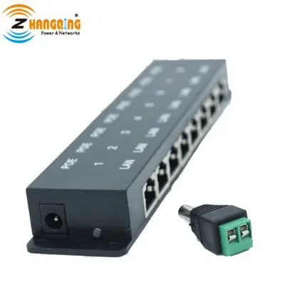 Image de Injecteur PoE 8 Ports 48V/24V - Alimentation Ethernet Puissante