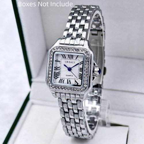 Immagine di Nuovo orologio da donna leggero marchio di lusso business oro acciaio inossidabile moda donna orolog...