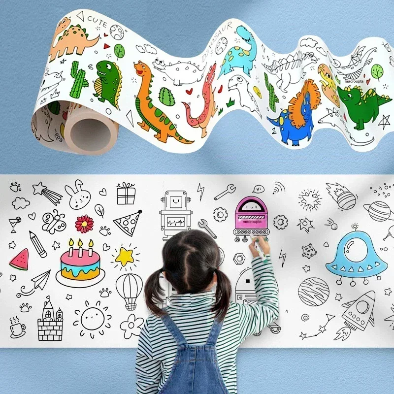 Bild von Kreativ-Rolle für Kinder: Malpapier mit Klebemalstift – DIY Kunst & Lernspaß