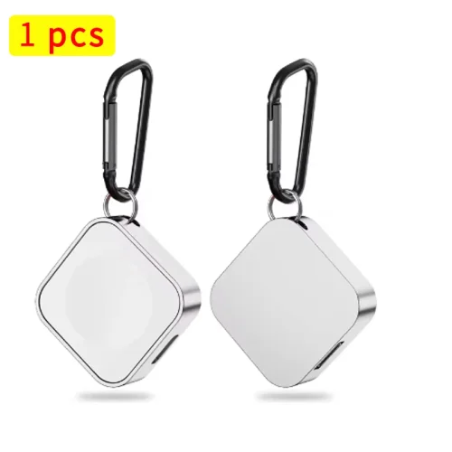 Bild von Tragbares kabelloses Uhren ladegerät Typ c 8-polig zwei Schnitts tellen für Apple Watch S9 8 7 6 5 4 3 2 1 se Ultra Series Schnell ladegerät