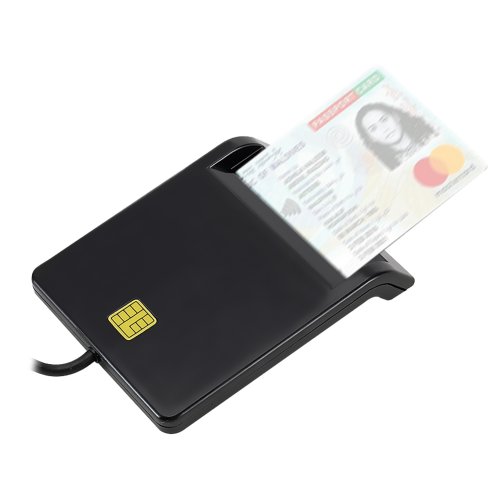 Imagen de Lector de Tarjetas Inteligentes USB - Compatible con DNIe, ATM, CAC, IC, ID, SIM y Clonador - Conexión Estable para Windows