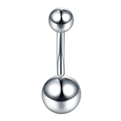 Image de Piercing Nombril Acier CZ - Barre 10mm 14G