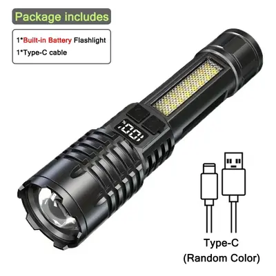 Image de Torche LED Ultra Puissante avec Lumière Latérale
