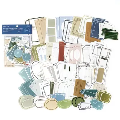 Image de Notes Vintage - 100 Étiquettes Décoratives