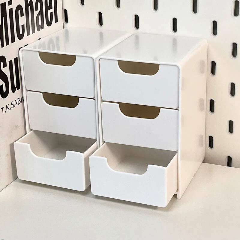 Image of Stylish 3-Tier Desk Organizer with Drawers – Premium Storage Solution for Office Supplies, Jewelry, and Cosmetics
