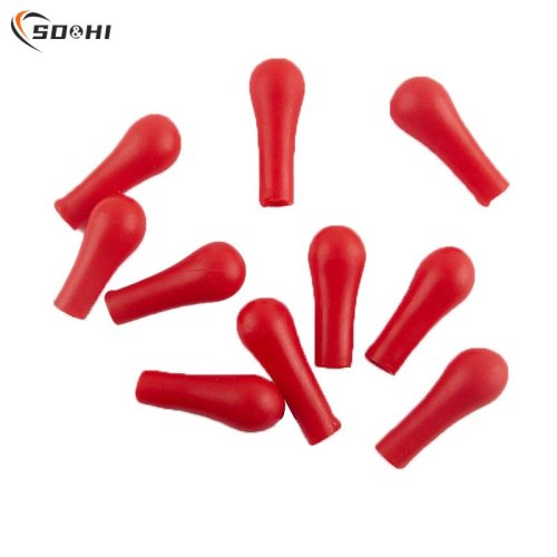 Afbeelding van Rode Rubberen Zuigballen - 10 Stuks voor Druppelaars en Pipetten