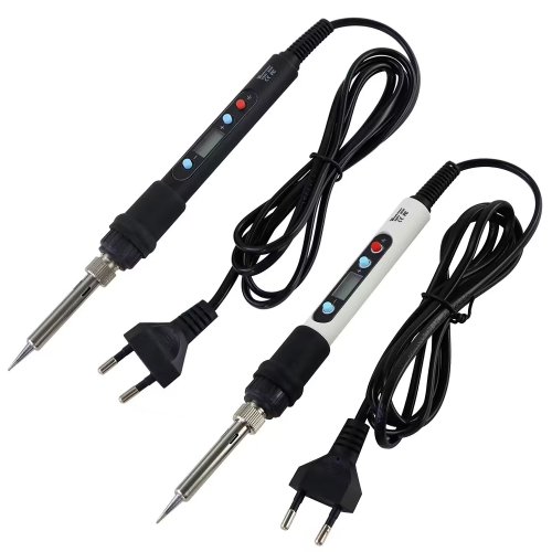 Image of 80W Digital Soldering Iron with LCD Display - Adjustable Temperature for Precise Welding and Rework Tasks