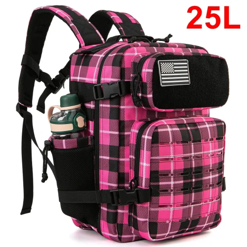 25 L Różowa krata