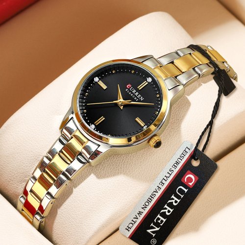 Image of Elegant Stainless Steel Quartz Watch for Women – Fashionable, Waterproof, and Durable Ladies' Wristwatch with Classic Design