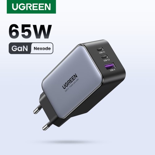 Afbeelding van Ugreen 65W GAN Oplader - Snelle PD Oplader voor iPhone & Laptop