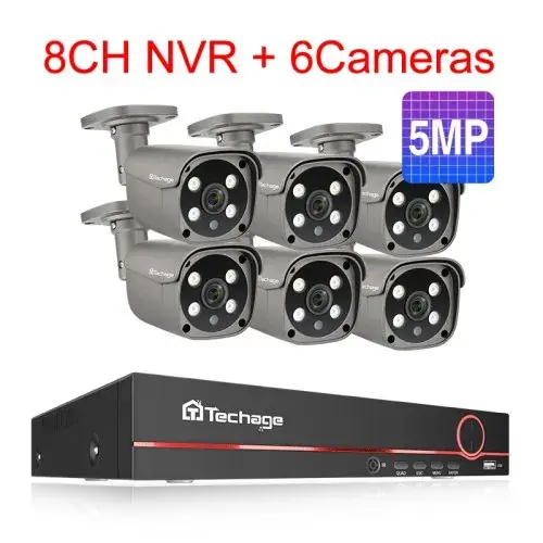 8CH 6Pcs 5MP caméra