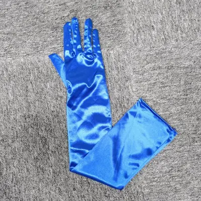 Image de Gants Satin Multicolores 55cm - Élégance Rétro
