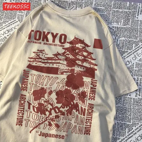 Image de T-Shirt Streetwear Tokyo Sakura - Style Japonais Féminin