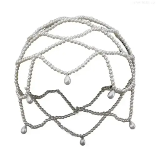 Image de Chapeau de mariée en perles élégant et luxueux