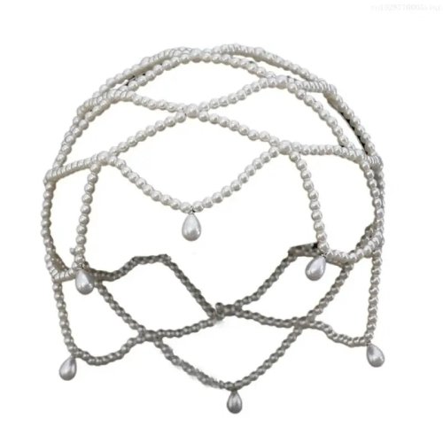 Immagine di Cappello in Perle per Sposa e Damigelle - Elegante Accessorio da Cerimonia