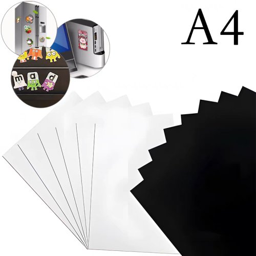 Bild von Druckbare A4-Magnetpapier-Blätter – Glänzend & Matt, Ideal für DIY-Kühlschrankfotos, Inkjet-Druckfähig, 5 oder 10 Stück