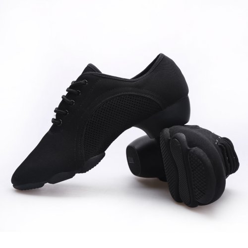 Image of Comfortable Latin Dance Shoes for Men and Women – Soft Oxford-Style Teacher Dance Shoes with 3cm Cloth Heel, Sizes 34-46
