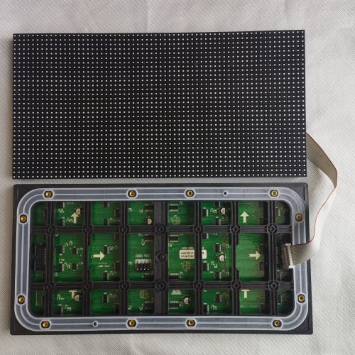 Image of P5 Waterproof Full Color 320x160mm Outdoor LED Display Module with 64x32 Pixels, 1/8 Scan SMD RGB Technology for High-Definition Video Wall Applications