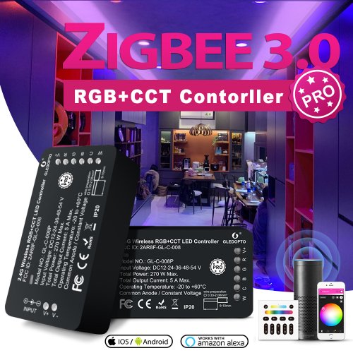 Image de Bande LED Zigbee Connectée RVBCCT Pro