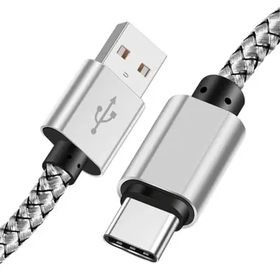 Image de Câble USB-C Rapide en Nylon - Charge & Sync pour Smartphones