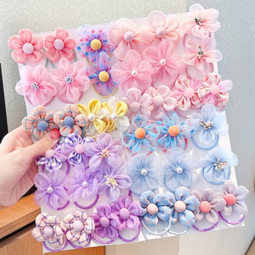 Imagen de Diademas con lazos de flores para niñas - Pack de 10 unidades