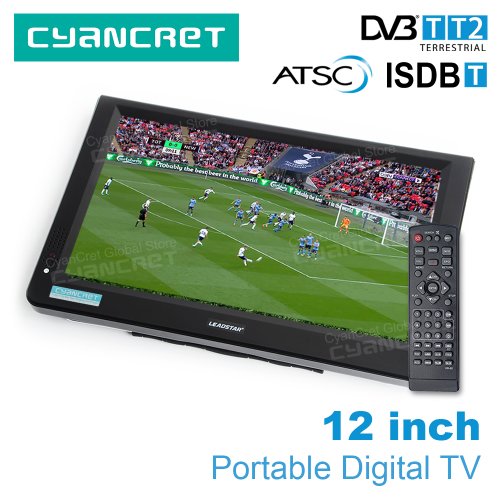 Image de TV Portable 12 Pouces HD DVB-T2 - Mini Télévision pour Voiture