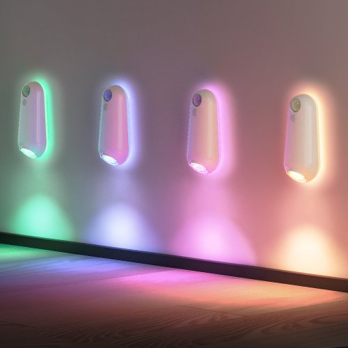 Bild von Intelligente Toiletten-Nachtlicht-Lampe mit 7 Farbwechseln, Bewegungsmelder und RGB-LED-Beleuchtung mit Farbverlauf für Badezimmer, Waschraum und Kommode