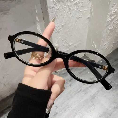Image de Lunettes de Myopie Femme - Monture Ovale Anti-Lumière Bleue