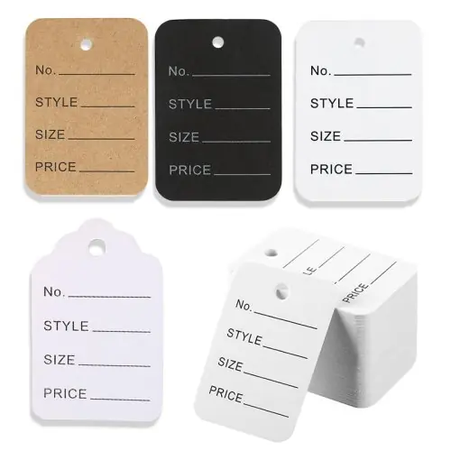 Image de Étiquettes Prix Kraft 3.5x5 cm - Lot de 100