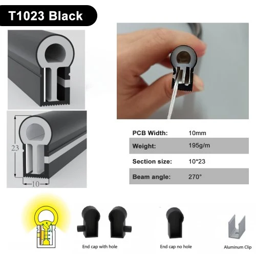 T1023 zwart voor 10mm