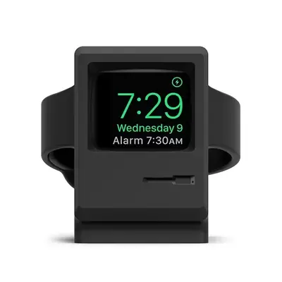 Image de Support de Charge pour Apple Watch en Silicone - Design Rétro