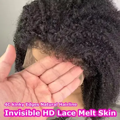 Image de Perruque Afro Bouclée 4C - Dentelle HD 13x6