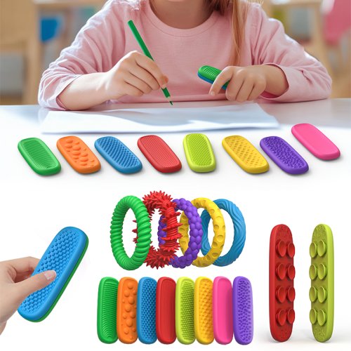 Image of Silicone Sensory Strip Fidget Toy for Kids and Adults – Calming Stress Relief Tool for Autism, Anxiety, and Focus Enhancement