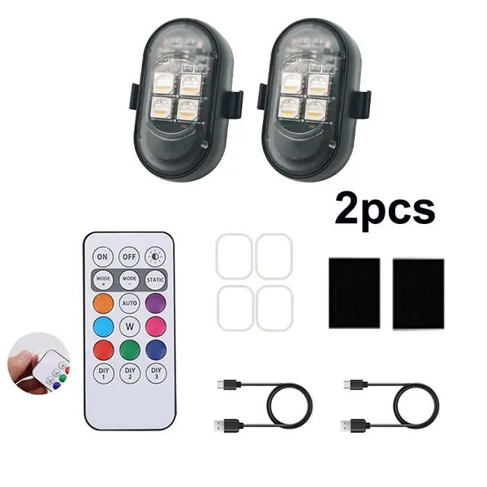 Image de Lampe LED Stroboscopique Sans Fil pour Moto, Voiture & Drone
