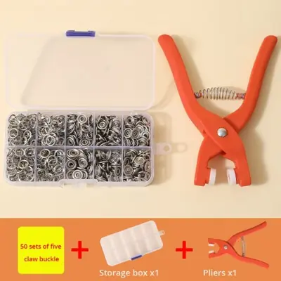 Kit Boutons Pression Métal - 50 Pièces + Pince Manuelle