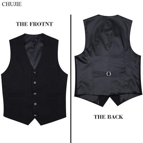 Immagine di Gilet Slim Fit Uomo - Elegante e Regolabile per Matrimoni 2025