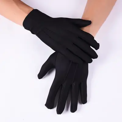 Image de Gants blancs formels courts anti-dérapants pour femme et homme