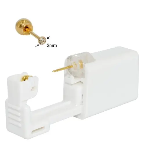 Image de Piercing Oreille en Acier Inoxydable Stérile - Jetable & Sécuritaire