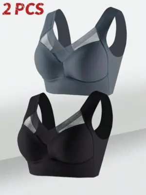 Image de Bralette Dentelle Sport Grande Taille - Sans Couture & Dos Nu