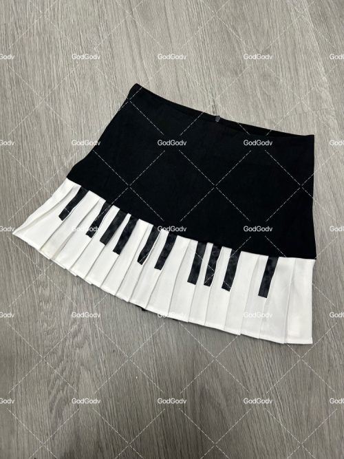Afbeelding van Vintage Pianotoetsen Rok – Y2K Stijl voor Vrouwen
