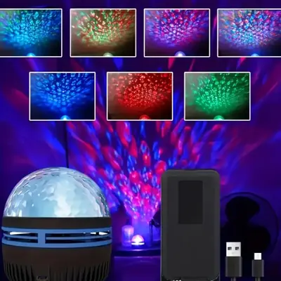 Image de Projecteur LED Étoiles USB - Lampe de Nuit Ambiance