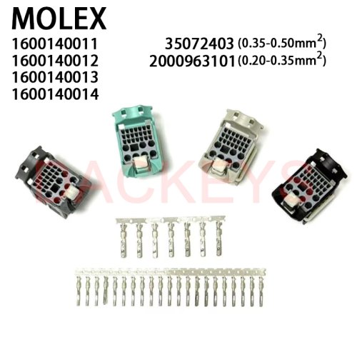 Afbeelding van Molex 28-Pin Stak50H Hybride Bakje Connector Set 160014-0011, 160014-0012, 160014-0013, 160014-0014 - Hoge Kwaliteit Elektronische Verbindingssysteem voor Professionele Toepassingen