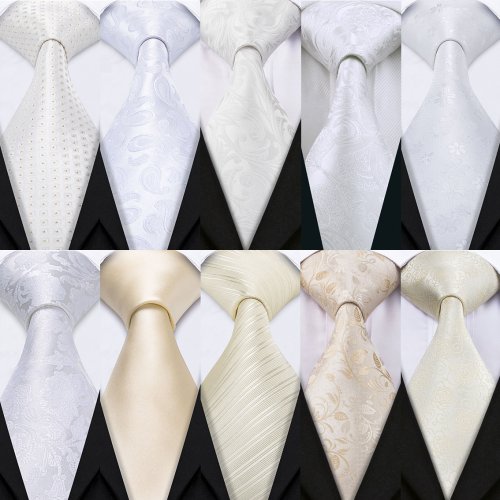 Bild von Elegante Seidenkrawatte & Einstecktuch Set – Perfekt für Hochzeiten & Business
