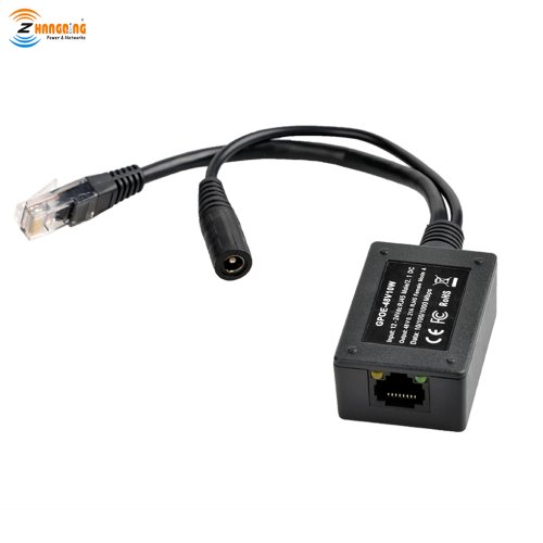 Imagen de Convertidor PoE de 12V CC a 48V 50V 802.3af/at, inyector PoE de velocidad Ethernet de 1000mbps, salida máxima de hasta 30W para sistema Solar a PoE