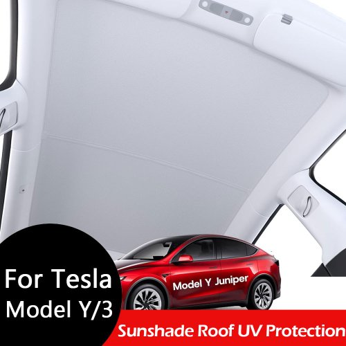 Afbeelding van Zonneschermdak voor Tesla Model Y Juniper 2025 - Nooit Sag Nano Ijskristal Warmte-Isolatie Glazen Dak met Schaduw, Geschikt voor Model 3 Highland 2024