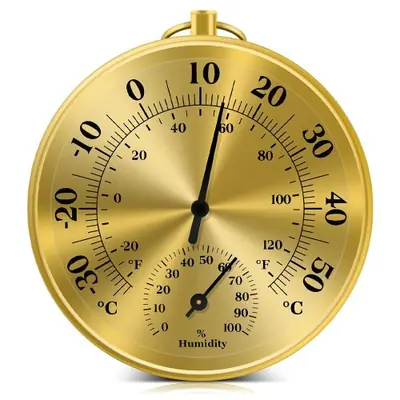 Image de Thermomètre & Hygromètre Analogique Décoratif - 10 cm