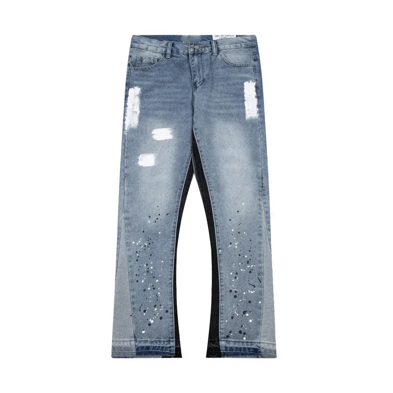 Stijlvolle Retro Denim Broek voor Heren